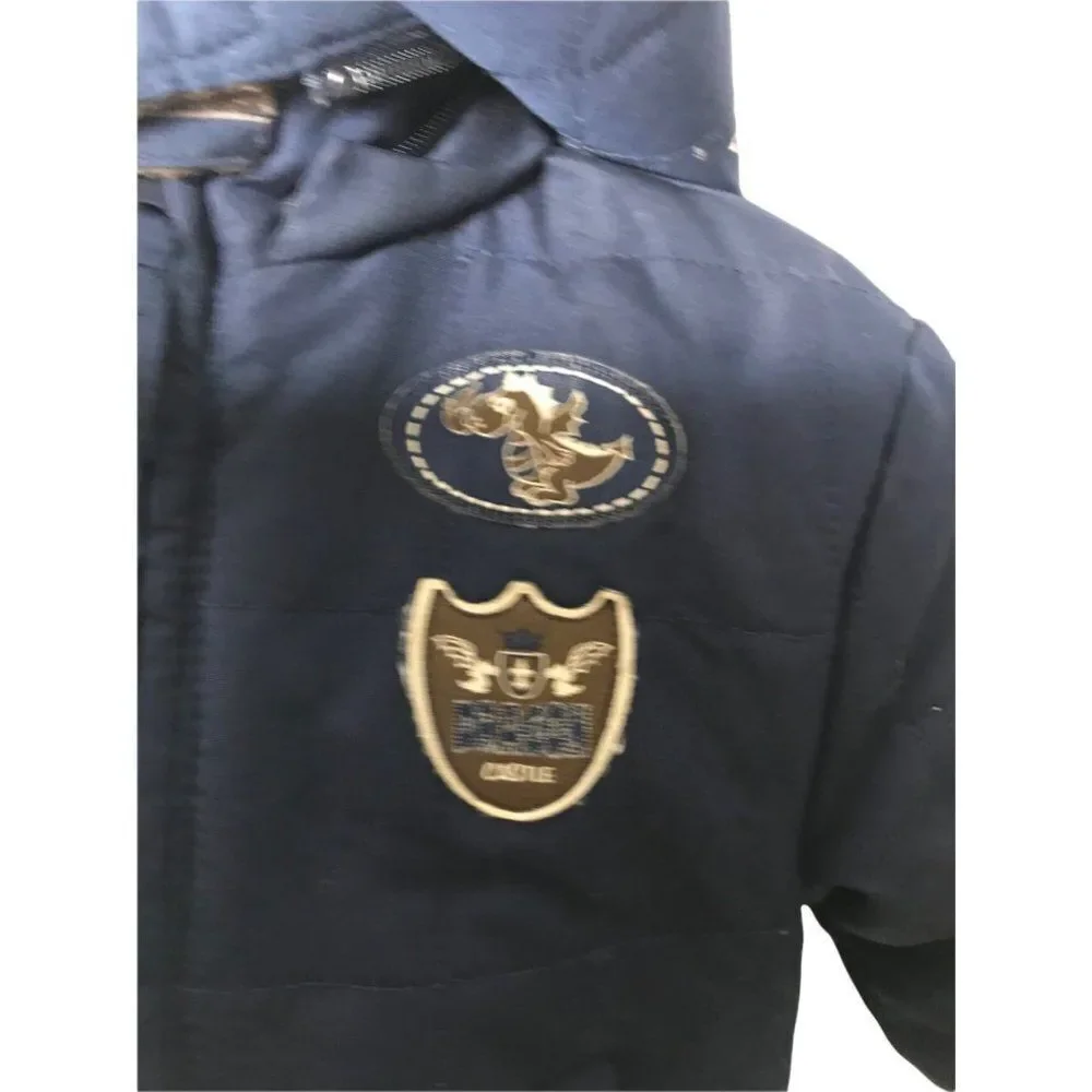 Le Petite Rothschild Parka 6/9M Hooded Coat Full Zip Ribbed Trim Removable Hood